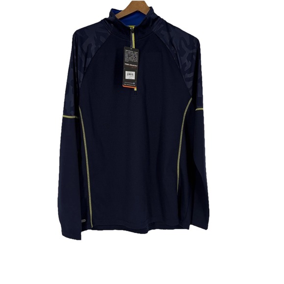 Free Country Other - Free Country Pullover Mens Large Blue Endurance Half Zip Wicking Athletic Top